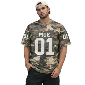 Camiseta de Fútbol Americano con Malla de Camuflaje, Estilo Urbano, Deportiva, Transpirable, de Poliéster, Fabricación Personalizada OEM - Product Image 1
