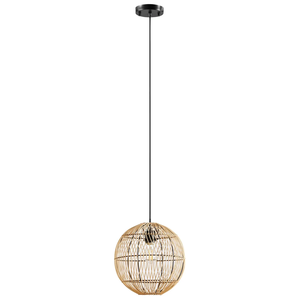 Export Standard Bamboo Rattan Ceiling Lamp Handcrafted Pendant <b>Light</b> for Commercial Projects - Product Image 3