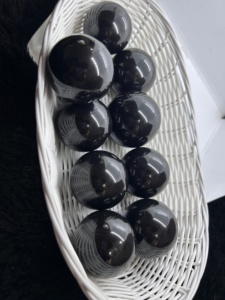 Esfera de Obsidiana Negra Natural de Alta Calidad al por Mayor, Decoración para el Hogar, Piedra de Meditación Curativa, Reiki, Tallada en Gujarat - Product Image 4
