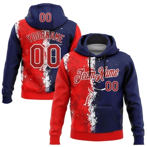 Vente en gros directe, nouvelle conception, sweat-shirt sportif personnalisé, bleu, rouge-blanc, 3D, inspiré du graffiti américain, style splash - Product Image 1