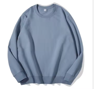 Men's Oversized Crewneck Fleece Anti-Pilling Streetwear Sweatshirt Solid Color Knitted Casual Pullover Autumn Wear - Product Image 4