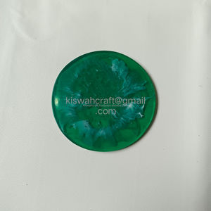 Posavasos Redondos Clásicos de Resina Hechos a Mano de 4 Pulgadas para Restaurantes, Hoteles y Servicio de Tazas de Té - Product Image 4