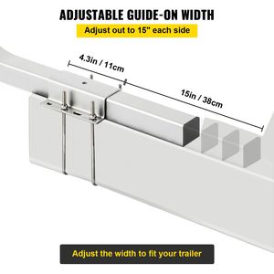 2 Pezzi Guide per Pali di Rimorchio per Barche in Acciaio da 22 Pollici con Coperture in PVC Bianco, Accessori di Montaggio Completi Inclusi - Product Image 3