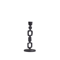 Support à bougies en gros, nouveau, pour la décoration intérieure, porte-bougie de haute qualité, finition noire, en aluminium coulé, personnalisé, fait main