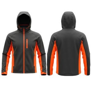 Chaqueta Softshell con Capucha y Cuello Alto, Bolsillos Delanteros, Cierre Completo, Diseño de Logotipo Personalizado, Impermeable, Resistente al Viento, Térmica, para Exteriores - Product Image 2