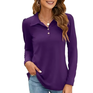 Camisa Casual de Manga Larga con Cuello para Mujer, Alta Calidad, Fabricante Mayorista - Product Image 2