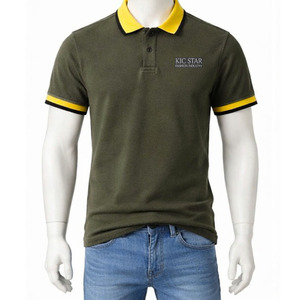 เสื้อเชิ้ตคอปกตัดต่อ แขนสั้น แต่งขอบตัดต่อ สไตล์ลำลอง ผ้าฝ้ายปิเก้ 100% คุณภาพสูง ระบายอากาศได้ดี - Product Image 1