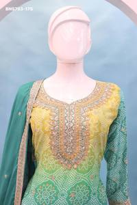 ชุดชาราร่าพร้อมผ้าคลุมไหล่ ดีไซน์เนอร์คุณภาพพรีเมียม ผ้าชีนอนเนื้อหนา ปักดิ้นและเลื่อม พร้อมบริการสั่งซื้อออนไลน์จากอินเดีย - Product Image 4