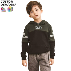 Sweat-shirts à capuche pour bébés et enfants, tricotés, décontractés, 100% coton, molleton de haute qualité, logo personnalisé, sweats à capuche pour garçons et filles - Product Image 5