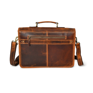 Bolso para Portátil de Cuero Genuino de Alta Calidad para Hombre con Asa Cómoda y Correa para el Hombro - Product Image 3