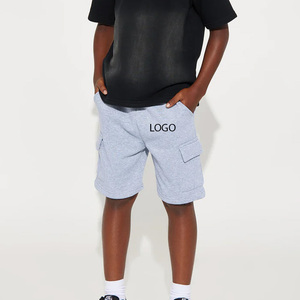 Pantalones cortos de mezclilla para niños, estilo relajado y moderno, con tacto suave y cintura ajustable, ideales para movimiento activo. - Product Image 1