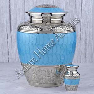 Sophisticated Aluminum Cremation Urn With Artistic Engravings <b>Beautiful</b> Tribute Urn by Axiom Home Accents - Product Image 3