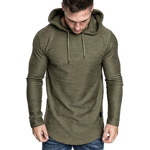 2026 Factory Direct Sale Winter Casual <b>Longline</b> <b>Hoodies</b> Custom Logo Solid Color Eco-Friendly Breathable Cotton Blended - Product Image 1