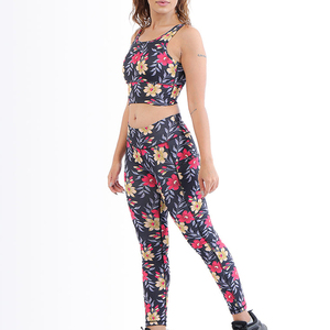 Ropa Deportiva al por Mayor, Conjuntos de Yoga para Mujer, 4 Piezas, Chaquetas, Leggings de Entrenamiento, Sujetadores Deportivos, Top Corto Sólido - Product Image 5