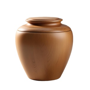 โกศเผาศพทำจากไม้จริงรูปทรงกลมโกศใส่ศพสำหรับขายในราคาไม่แพง - Product Image 1