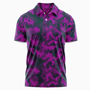 Polo de golf brodé sur mesure à manches longues, anti-plis, en polyester et élasthanne, coupe classique pour hommes – Fabricant - Product Image 2