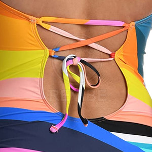 Traje de Baño Moderno para Mujer con Colores y Diseños Personalizados, Logotipo Frontal con Letras, Estilo Vestido de Baño de 1 Pieza a Bajo Precio - Product Image 4