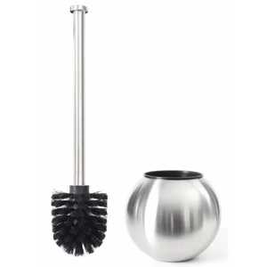 Support de brosse WC professionnel en acier inoxydable noir mat double, léger, écologique, design moderne, double perforation - Product Image 3