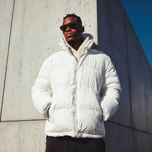 Winter Slim Down Puffer Jacket Men's Fashionable Warm Fordable Breathable <b>Bubble</b> <b>Coat</b> Men Stand Collar Zipper Puffer Jackets Men - Product Image 2