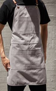 Tablier d'atelier en toile légère de qualité supérieure, robuste, pour barbier, barista, uniforme avec poches - Product Image 4