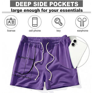 Shorts en toile délavée vintage pour hommes, coupe ample et décontractée, avec cordon de serrage et poches, style streetwear Y2K, esthétique grunge, 100% coton - Product Image 4