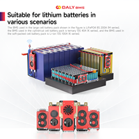 Daly Smart BMS LiFePO4 Li-ion 3S 4S 8S 16S 17S 24S 12V 24V 48V 60V 72V 40A 60A 100A pour Trottinettes Électriques et Packs de Batteries au Lithium