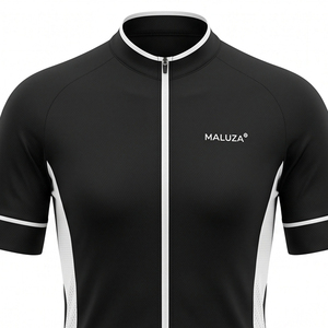 MALUZA INDUSTRIES Maillot de Ciclismo de Manga Corta Transpirable, Ligero, Antibacteriano, de Secado Rápido, Anti-UV, con Franja Reflectante para Carretera - Product Image 3