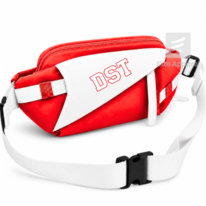 Sac banane personnalisé Delta Sigma Theta Sorority avec logo brodé sur le devant, fermeture éclair rouge et blanche, usage quotidien décontracté pour femme - Product Image 2
