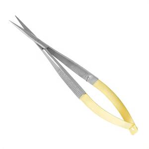 Ciseaux à ressort à lame tranchante, en acier inoxydable courbé, avec manche en céramique, demi-or 24 carats et demi-argent, les plus vendus - Product Image 3