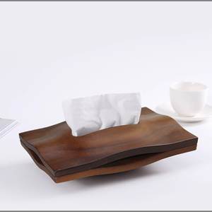 Handmade Wooden Tissue Box Holder with Intricate Carved Design Decorative Tissue Cover for Dining <b>Table</b> Coffee <b>Table</b> Office <b>Bath</b> - Product Image 3