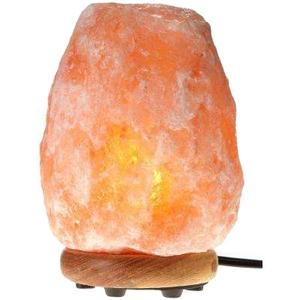 Lámpara de Sal del Himalaya Natural Tallada de Primera Calidad con Función Impermeable para Decoración del Hogar y Festividades, Luz Nocturna de Color Rosa - Product Image 1
