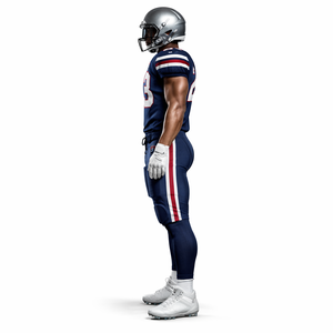 Men’s Custom American Football Jersey and Pants Set Red White Breathable Polyester Team Sports Wear - Product Image 5