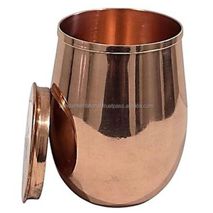Vaso de cobre puro de nuevo diseño con acabado pulido para beber y uso en la cocina, vaso de cobre a prueba de fugas - Product Image 6