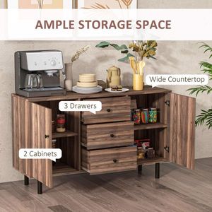 Rustic Brown Storage Cabinet for Living Room - Product Image 3
