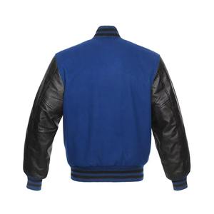Blouson universitaire en laine et cuir personnalisé OEM pour hommes, blouson de baseball brodé, streetwear, fournisseur en gros - Product Image 5