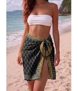 Paréo Sarong en Coton Imprimé à la Main de Qualité Export, Écharpe Florale, Stole et Dupatta Légers et Écologiques pour la Plage - Product Image 1