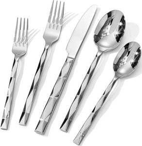 Juego de Cubiertos Reutilizables Ecológicos de Acero Inoxidable con Acabado Espejo para Hostelería y Restaurantes, Incluye Cuchara, Tenedor y Cuchillo - Product Image 5