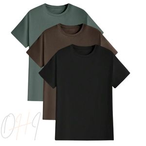 Camiseta de Algodón Lisa para Hombre, con Logotipo Personalizado, Estilo Urbano, Talla Grande, Manga Corta, Alta Calidad, Venta al Por Mayor - Product Image 1