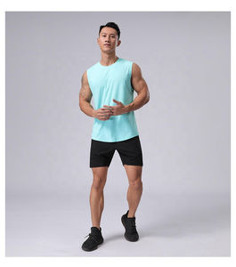 Camiseta sin Mangas Formal Personalizada para Hombre, Ligera, Sólida, para Gimnasio, Camiseta Deportiva, Spandex/Poliéster, Secado Rápido, Transpirable - Product Image 2