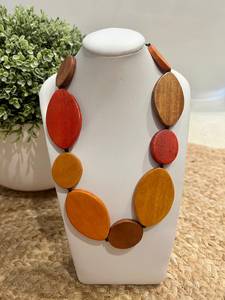 Collar con Colgante de Madera Hecho a Mano, Joyería Geométrica de Resina, Colorida, Estilo Boho para Mujer, Accesorio Personalizado para Fiesta - Product Image 2