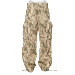 กางเกงคาร์โก้สตรีทแวร์ทรงหลวมสไตล์ Y2K สำหรับผู้ชาย ผ้าฝ้ายทวิลล์ หลายกระเป๋า ย้อมสีแบบ Garment Dyed รับผลิตแบบ OEM สำหรับชุดทำงาน - Product Image 2