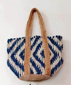 Trendy Multicolour Braided Jute Cotton Chindi Tote <b>Bags</b> Custom Logo Wholesale Shopping <b>Bags</b> best for <b>Beach</b> <b>bags</b> for <b>women</b> - Product Image 4