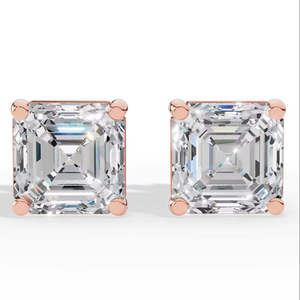 ต่างหูแบบติดหูทรง Asscher หรูหรา ทอง 14K รับรองคุณภาพ เครื่องประดับชั้นดีสำหรับเจ้าสาว ของขวัญวันครบรอบ ขายส่ง - Product Image 2