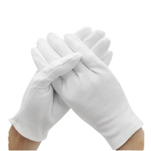 Guantes de algodón blancos para uso diario, hidratantes para eczema, para inspección de joyas, manipulación de artefactos de plata, arquivaje y protección de manos secas - Product Image 2