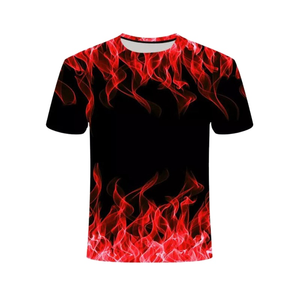 Multicolor Angel Print T-Shirts with <b>studded</b> collar Streetwear Cotton Vintage Style Printed Breathable patchwork Tees for Mens - Product Image 3