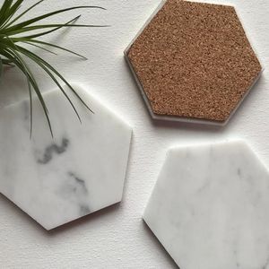 Custom Natural Round Square Hexagon Marble Wood Coaster Cute Wooden Wine Beer Coffee Tea <b>Cup</b> Coaster <b>Mat</b> By Handmade Collection - Product Image 6