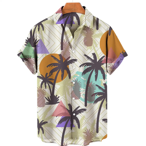 Camisa Hawaiana Sublimada con Logotipo Personalizado para Hombre, Ligera, Transpirable, Ecológica, de Secado Rápido, Anti-Pilling, Ropa de Playa para Verano - Product Image 3