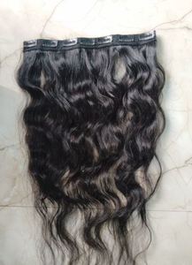 Extensions de cheveux naturelles de haute qualité, aspect naturel, sans couture, 7 clips, provenant d'un fournisseur indien, prix de gros. - Product Image 4