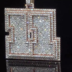 Collar Personalizado con Número 11, Incrustado con Diamantes Moissanite, Chapado en Oro, Plata de Ley 925, Estilo Hip Hop, para Hombre y Mujer - Product Image 1