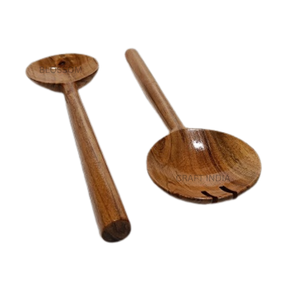 Cuillère en bois naturel de qualité supérieure pour la cuisine, ustensiles de cuisine écologiques, durables, design artisanal - Product Image 3